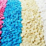 rows of colored pills